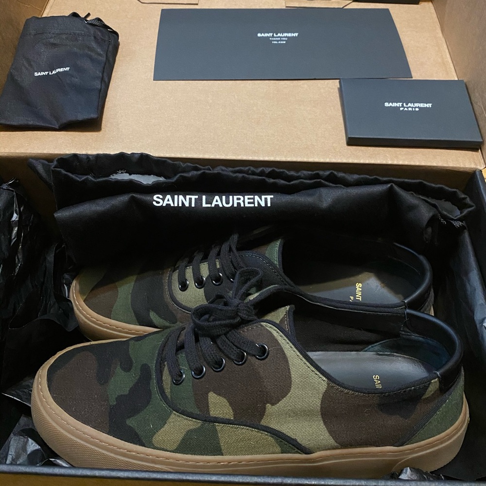 YSL Venice Low Top Sneakers Camouflage